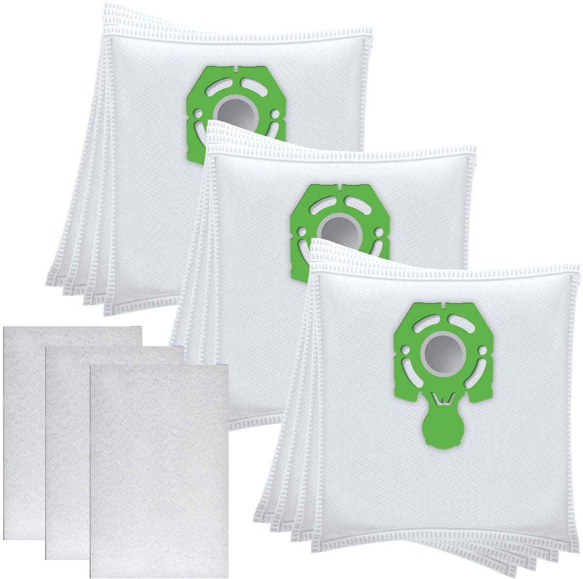 Sillar Set 12x Stofzuigerzak - microvezel - 3x Stofzuiger filters, universeel - vervangend - 3-laags filtersysteem - geschikt voor stofzuigers Zelmer Syrius Cobra 2 Orion Twist