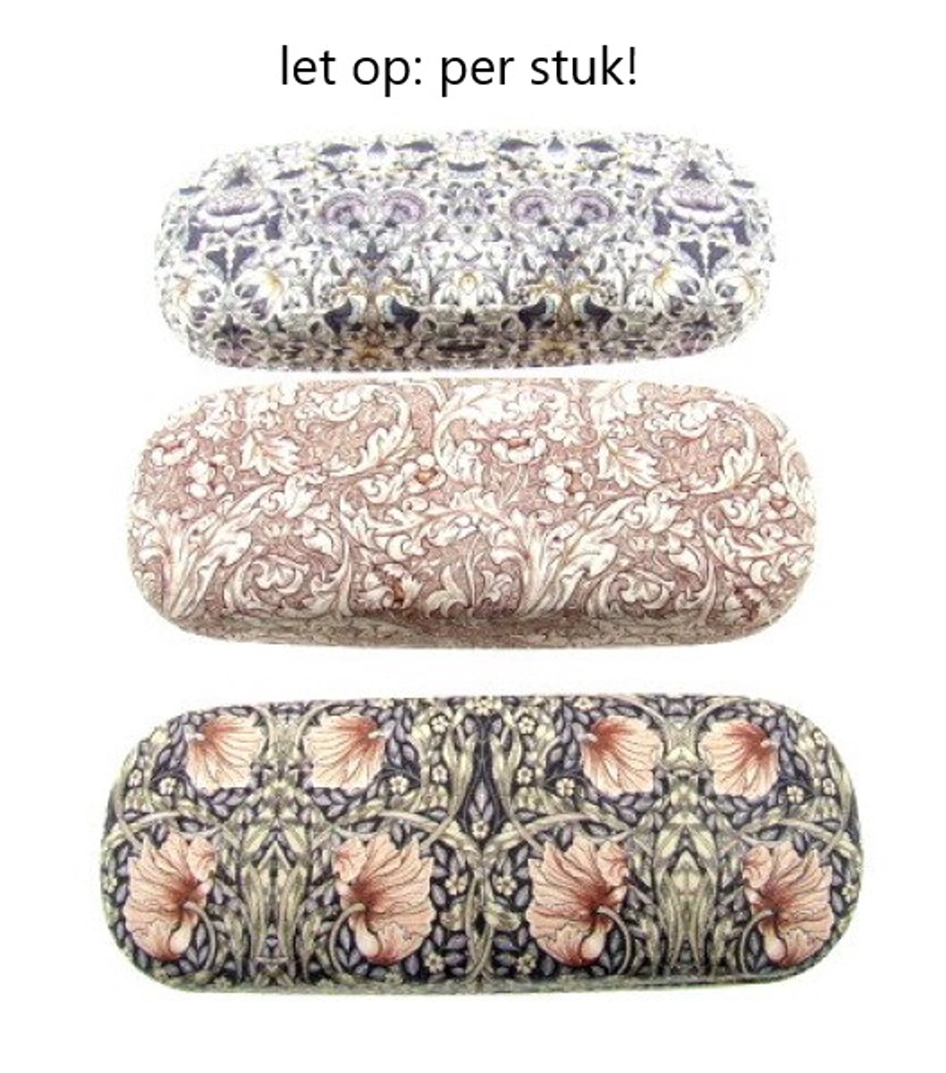 Lesser & Pavey brillenkoker William Morris – Met doekje – Assorti – 16,5 cm