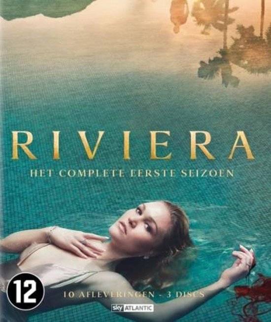 Riviera: Het complete eerste seizoen. Vrouw in zwembad, 10 afleveringen, 3 discs.
