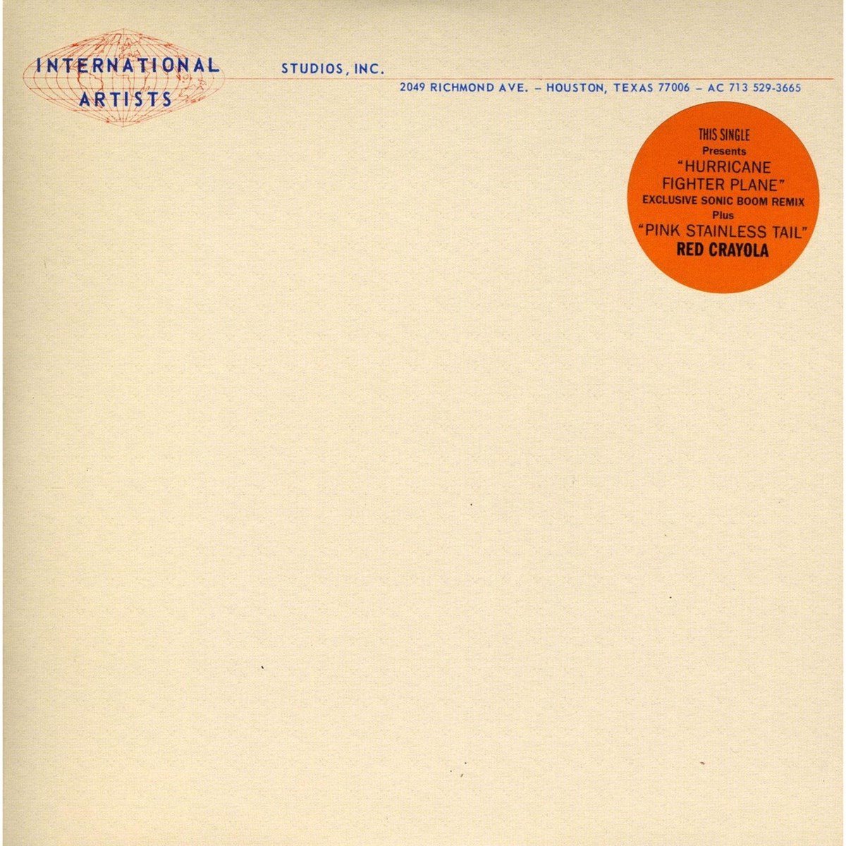 The Red Crayola - Hurricane Fighter Plane (7" Single) (Coloured Vinyl)