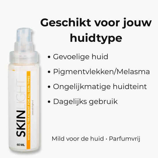 Skinlight Anti Pigment Creme - Melasma Creme - Hyperpigmentatie - Pigmentvlekken Verminderen - Ouderdomsvlekken - Brightening Cream - 60 ml