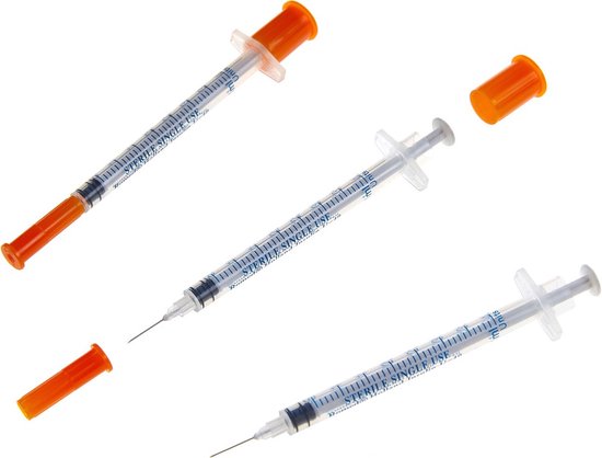 Foto: Injectiespuiten insulinespuiten 15 stuks extra korte scherpe naalden voor minimale pijn