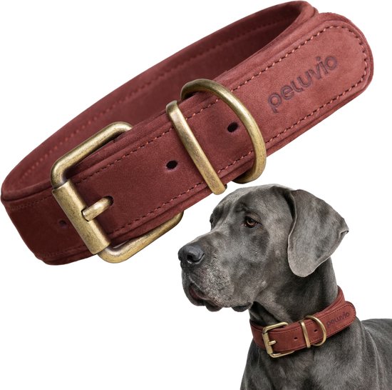 BRONZEDOG Gerolde lederen halsband duurzame ronde touwkragen voor kleine middelgrote grote honden puppy kat bordeaux mosterd donkerblauw lichtbruin (nekmaat 14 inch - 16 1/2 inch, lichtbruin BRONZEDOG Gerolde lederen halsband duurzame ronde touwkragen voor kleine middelgrote grote honden puppy kat bordeaux mosterd donkerblauw lichtbruin (nekmaat 14 inch - 16 1/2 inch, lichtbruin