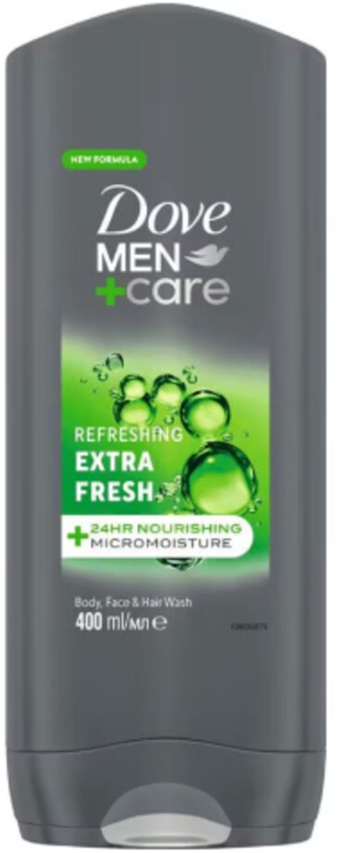 Dove Men+Care Extra Fresh Shampoo & Showergel - 12 x 400 ml - Voordeelverpakking