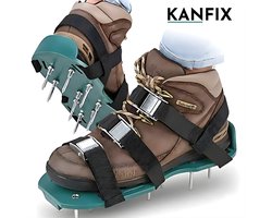 KanFix Gazonbeluchtingssandalen - Gazonbeluchter met Hakband en Klittenbandsluiting - 26 Spikes - 5,5 cm