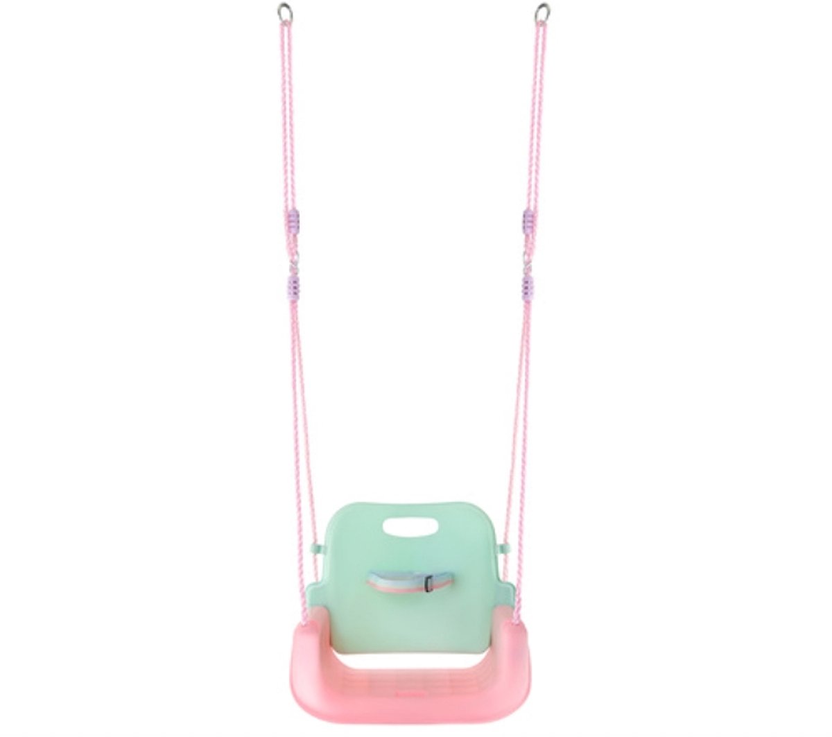 3-in-1 Kinderschommel met Rugleuning & Veiligheidsbeugel – Verstelbare Touwen 120-150 cm – Binnen & Buiten – Max 30 kg – baby schommel met rugleuning – baby swing seat – schommel met veiligheidsgordel – 62750 — afbeelding 6
