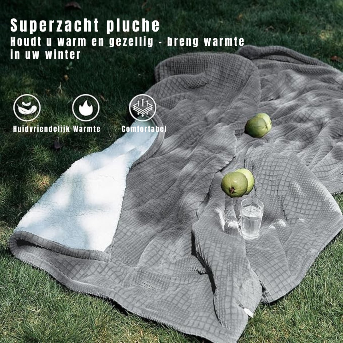 Groupe SEB SVN® Elektrische Deken 2 Persoons Grijs 130x160 cm - afbeelding 3