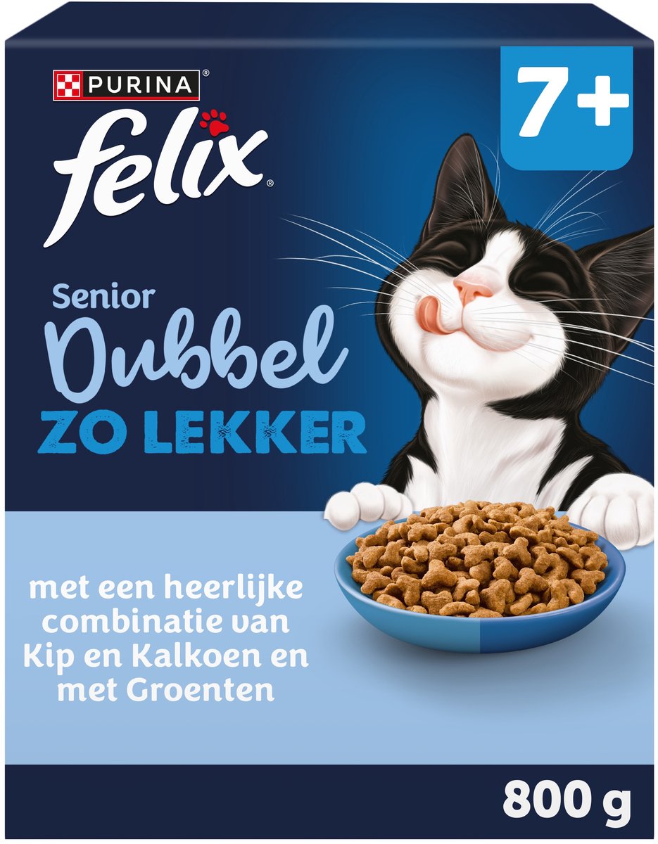 Felix Felix Dubbel Zo Lekker Senior - Kip & Kalkoen - 5 x 800g