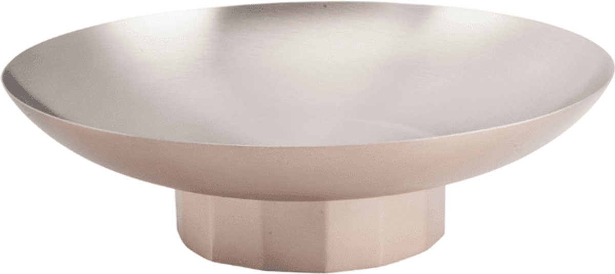 XLBoom Doric Bowl Large Soft Copper - Schaal op voet in stainless steel - Belgisch design ontworpen door PaulinePlusLuis