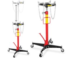 tectake® Hydraulische Transmissiekrik - Werkhoogte: 113 - 192 cm - Versnellingsbak Krik - Motorheffer tot 500 kg - Brdiening met Voetpedaal en Handwiel - Gewicht: 38 kg