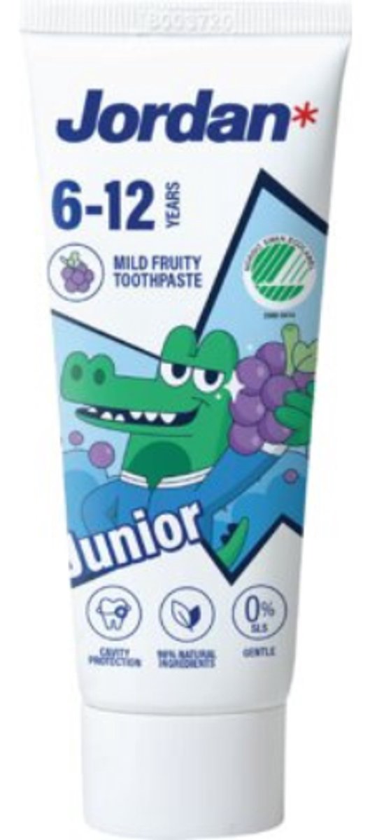 Jordan Tandpasta Junior 6-12 jaar - 8 x 50ml - Voordeelverpakking