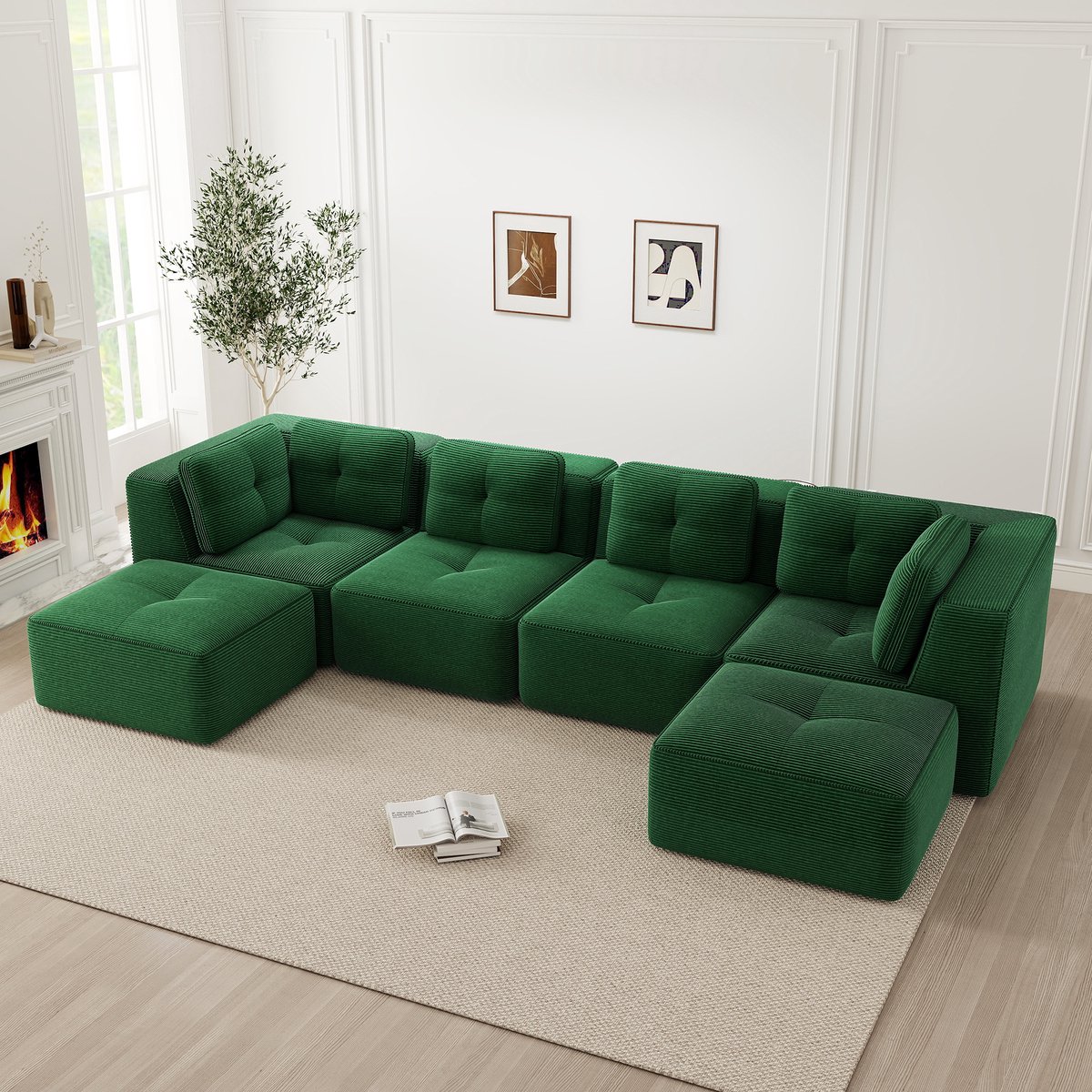 Wishdor - Modulaire Hoekbank - Zonder Montage En Antislip - Minimalistisch - Woonkamer - R