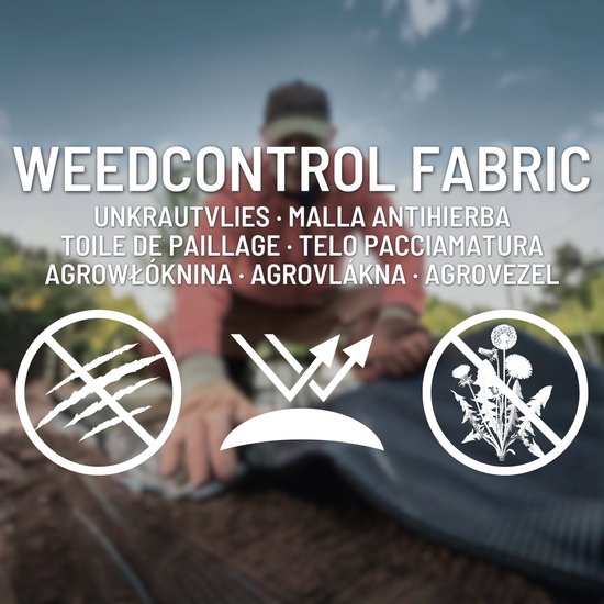 Agrotextile, Toison de jardin / Toison de mauvaises herbes Vert 50g avec protection UV Qualité UE / 10m de long, 1,1m de large