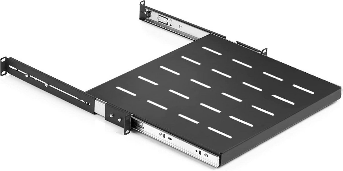 Schuifrek Plank - Server Kast Plank - Rack Montages - Verstelbare Diepte - 1U 19 Inch