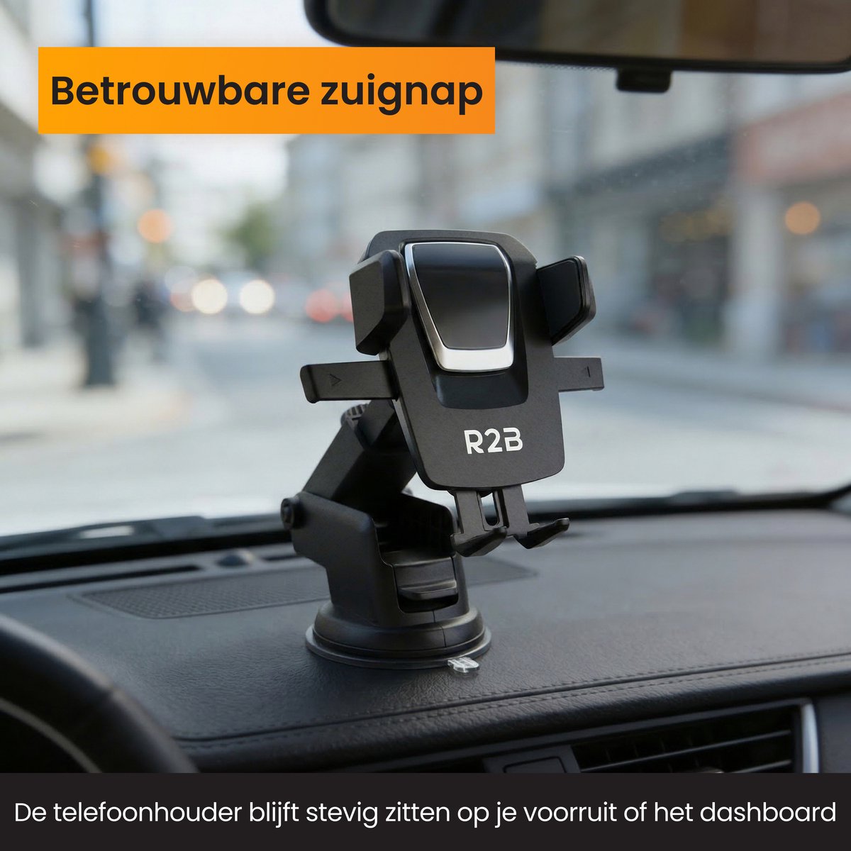 R2B Telefoonhouders Auto - Zuignap voor Raam/Dashboard - GSM Houder Auto - Autohouder - Telefoonhouder Auto - Mobiel Houder Auto - Telefoon Houder - Auto Telefoonhouder - Phone Holder Car – foto 5