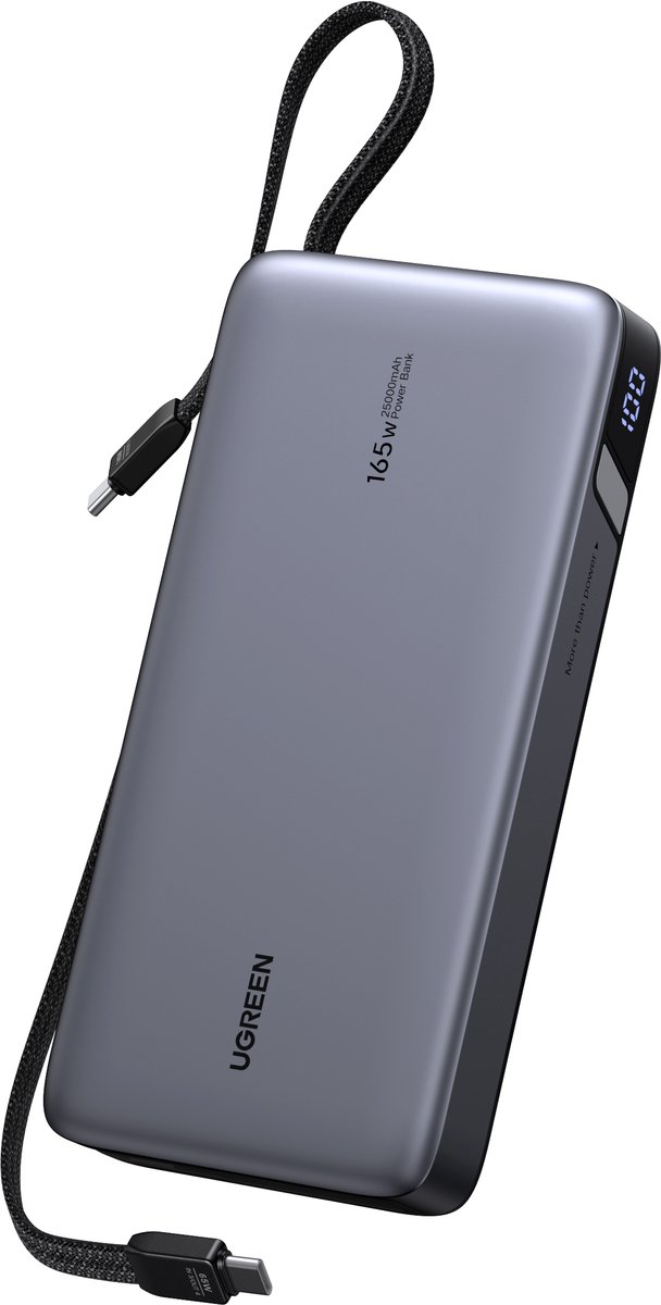 UGREEN Nexode Power Bank 25000mAh 165W met 2 USB-C-kabels - Ugreen - €71,00