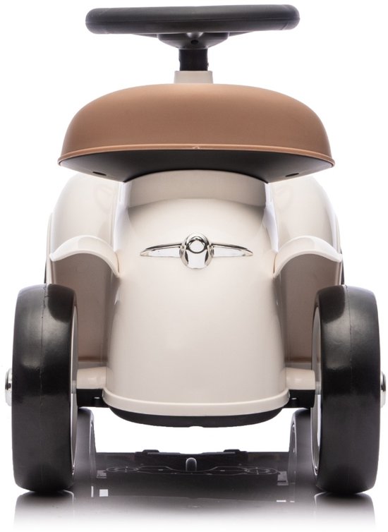 Eco Toys - Retro Loopauto - Wit - Met Claxon & Opbergruimte - Lekvrije EVA Banden - Vanaf 18 Maanden - Max. 25 kg