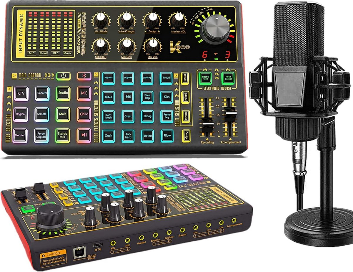 Opname Set - Microfoon Interface - Streaming Gaming - Lage Ruisonderdrukking - 1.43 Kilogram - Pro Max Zwart