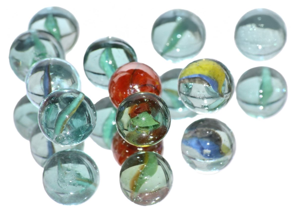 Knikkers van glas 95 stuks - Glazen speelgoed knikkers - buitenspeelgoed - knikkeren