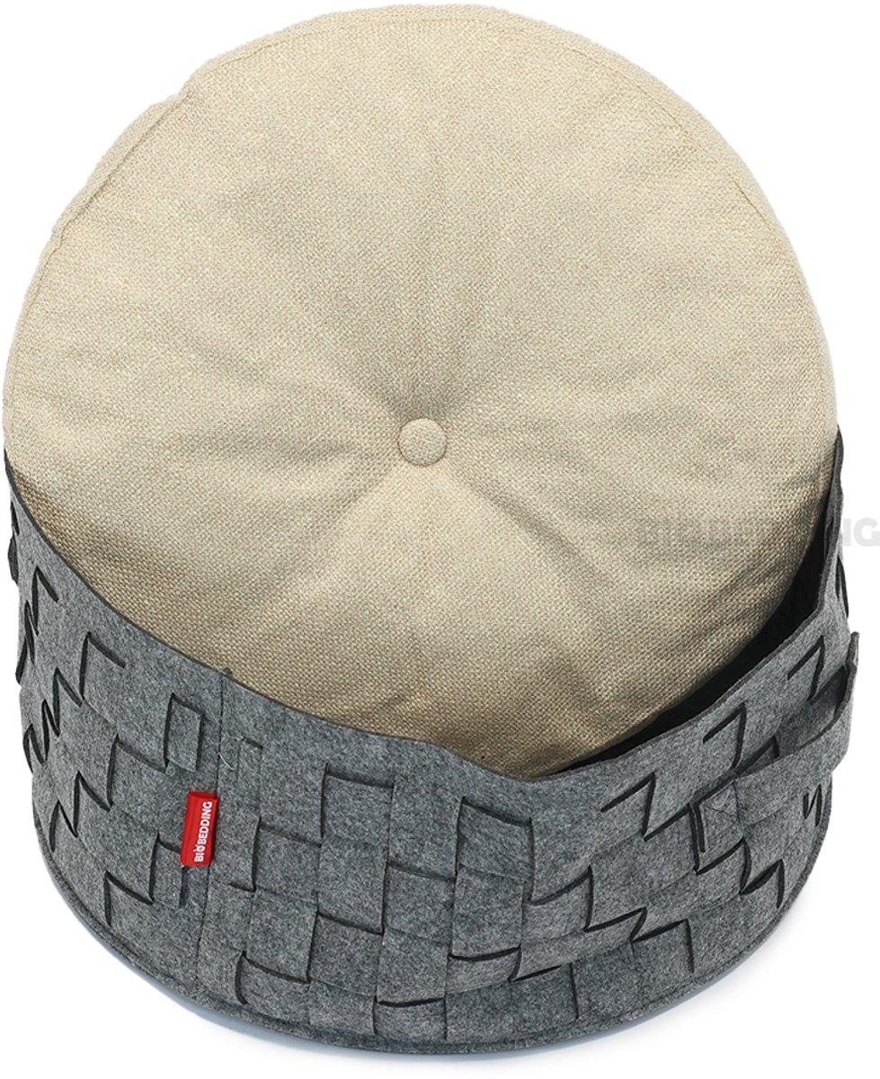 Ronde Kattenmand met Kussen - Kattenmand Vilt - Zacht Kussen - Ø 42 cm - Comfortabel en Warm