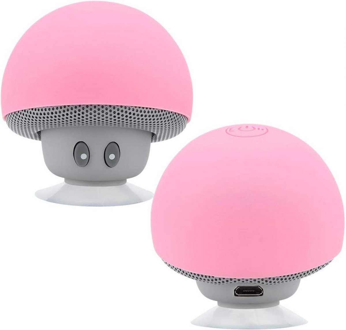 Mini Luidspreker - Draagbare Speaker - Muziek Luisteren - Met Zuignap - 7cm Speaker - Roze