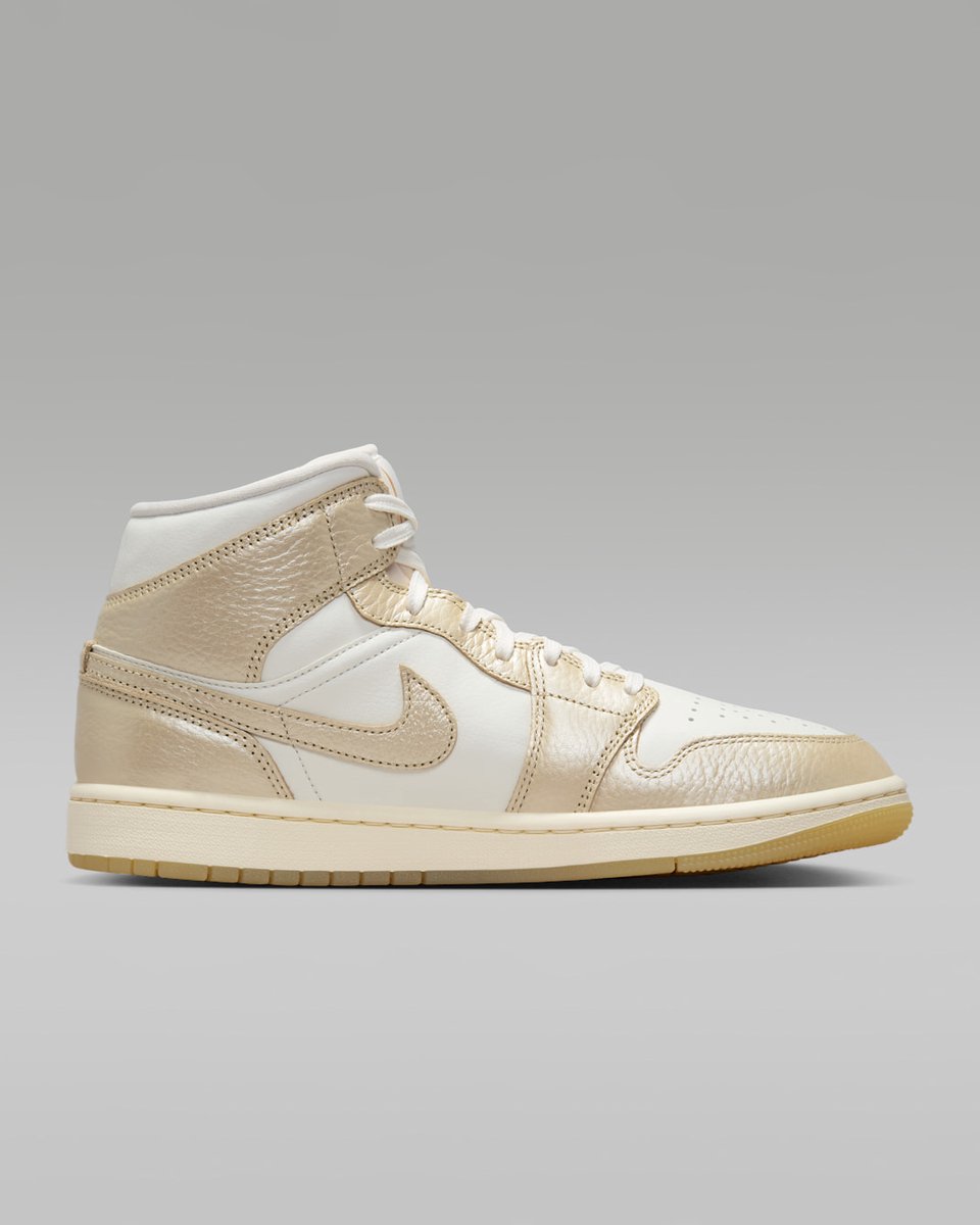 Nike Air Jordan 1 Mid SE Wit/Goud