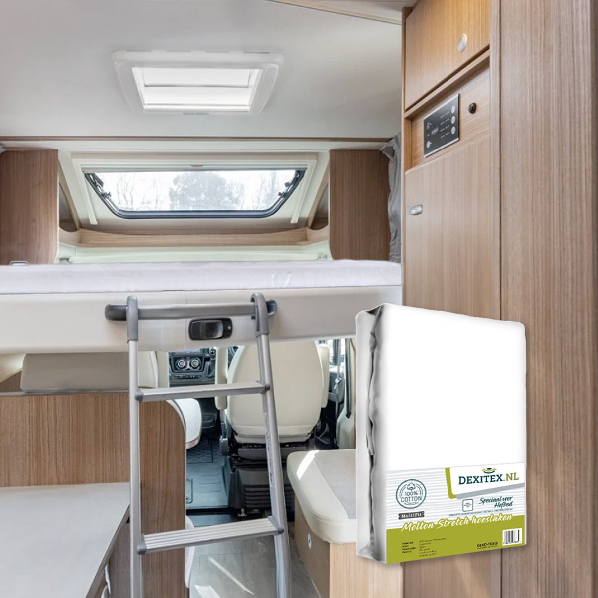 Dexitex hefbed 1 x Molton Geschikt voor Camper
