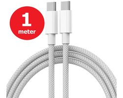 USB-C naar USB-C Kabel 100W Snelladen – 1 Meter – Fast Charge PD 6A – Geschikt voor iPhone 16/15, Samsung Galaxy, Xiaomi, Huawei, MacBook, iPad en USB-C Apparaten