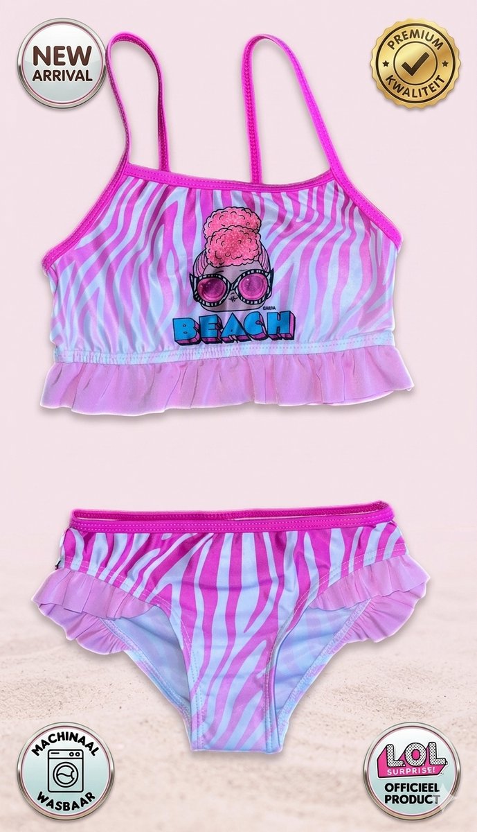 L.O.L. Surprise! - Bikini - Badpak - zwempak meisjes - fuchsia - Maat 98/104 - Kerst & Sinterklaas Cadeautjes - Cadeau - kado - schoolcadeautjes sinterklaas