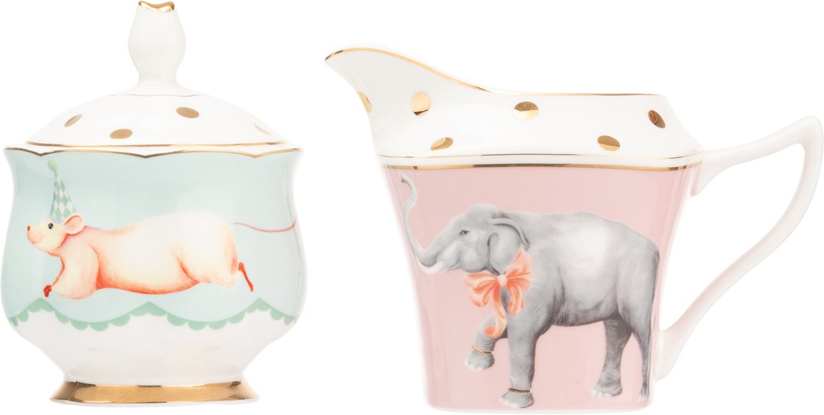 Yvonne Ellen London - Suikerpot en melkkan - Uniek design - Tafeldecoratie
