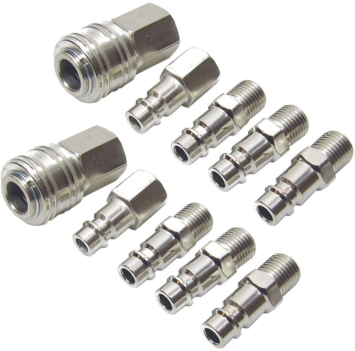 Perslucht Lucht Euro Snelkoppeling Set 1/4" 10 Delig