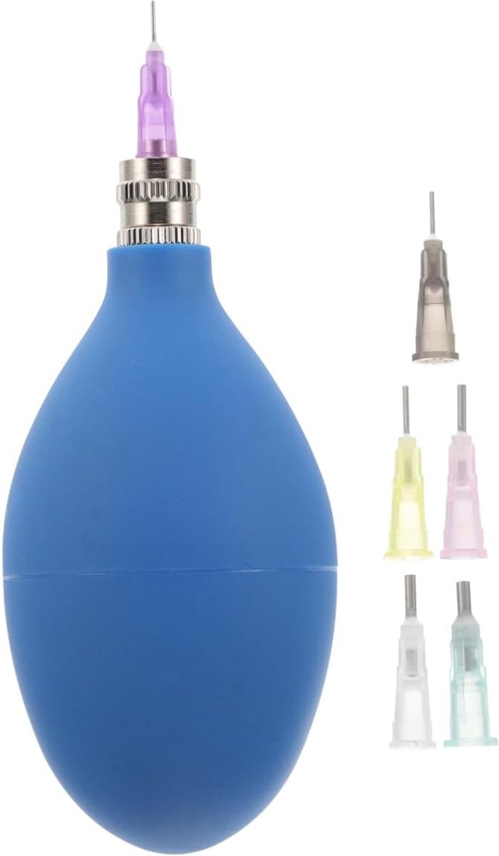 Precisie Applicator - Fijnpunt Drukfles - Keramiek Decoratie - Gedetailleerde Klei Aanbrenging - 9.5 x 4 x 4 cm - Blauw