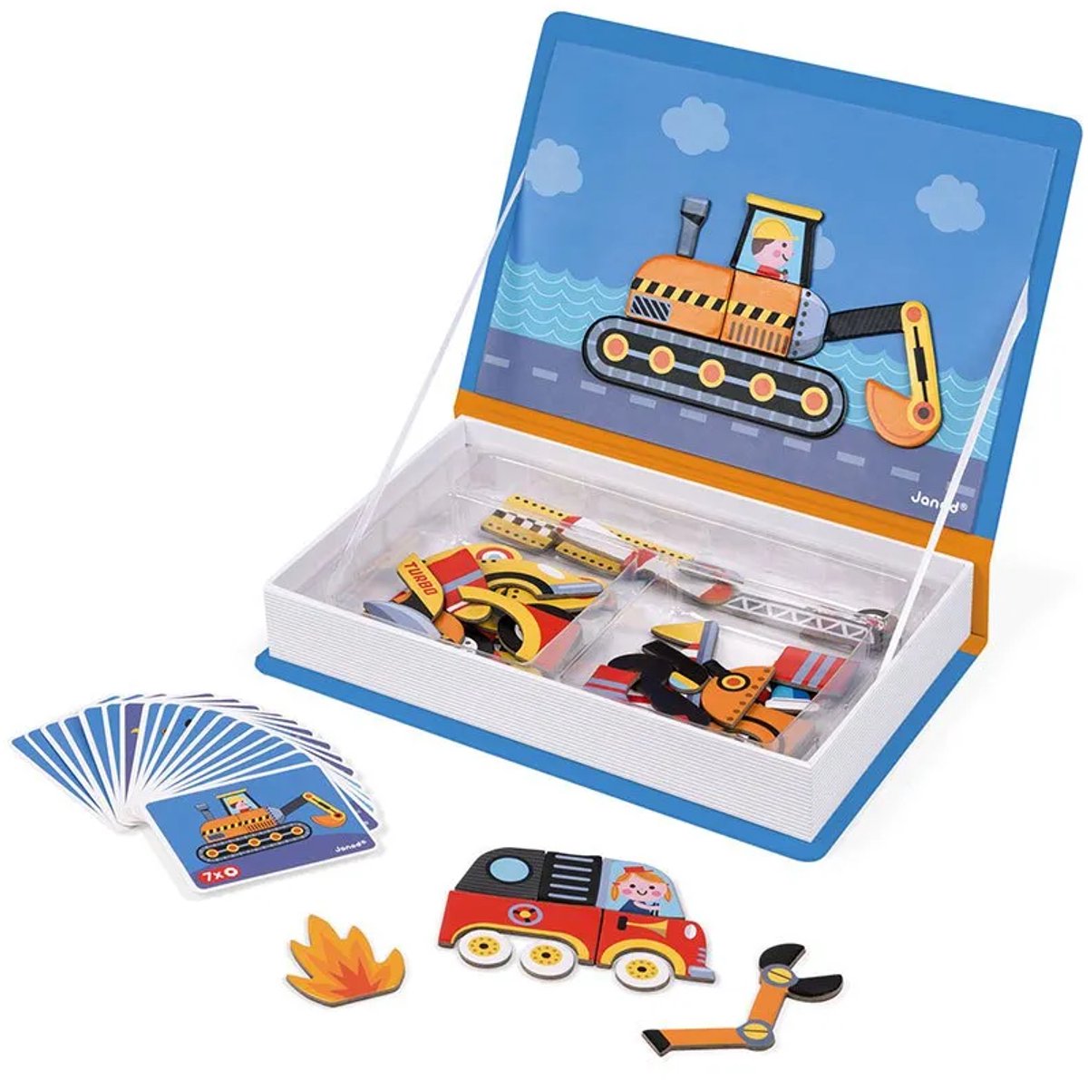 Janod - Magnetibook - Racers - Magneetboek Speelset — afbeelding 13