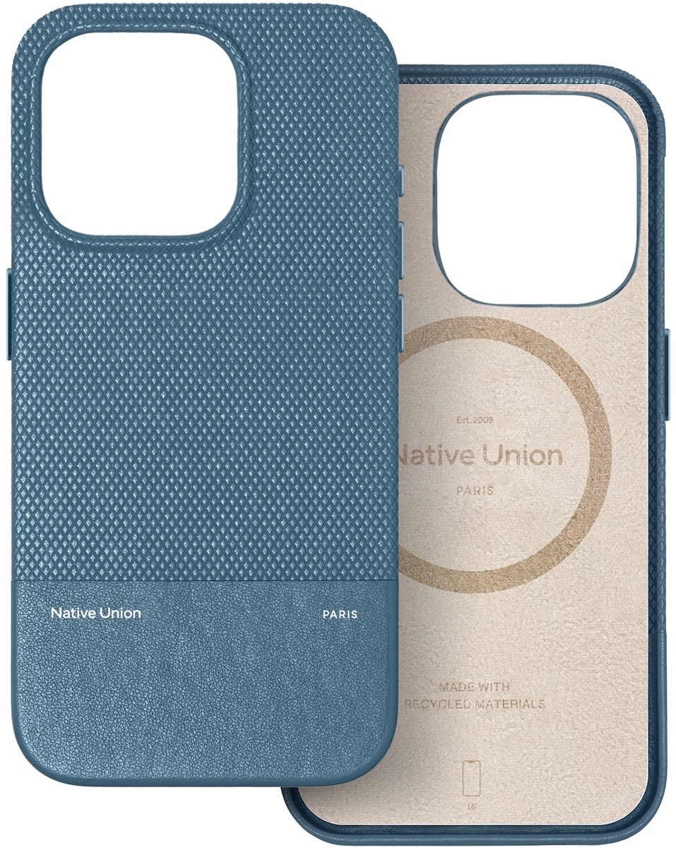 Native Union, Beschermhoes Geschikt voor Apple iPhone 16 Classic MagSafe, Blauw