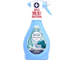 Febreze antibacteriële textielverfrisser spray, frisse linnen geur - doodt 99,9% van de bacteriën - geurverwijderaar voor moeilijk te wassen stoffen - 500 ml