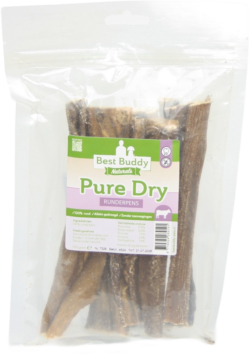 Runderpens 100 gram - Glutenvrij - Best Buddy Pets