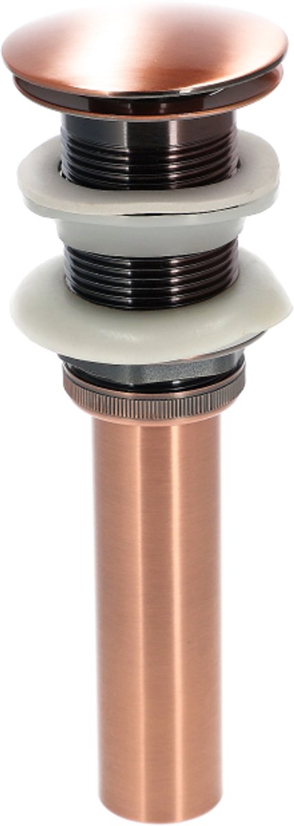 SEART GROUP - Klik-Klak Wasbakplug - Roze Goud - Met Overloop - 21 cm