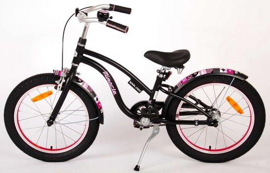 Volare Miracle Cruiser Kinderfiets - Meisjes - 18 inch - Mat Zwart - Prime Collection van Volare — afbeelding 4