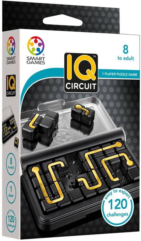 SmartGames IQ Circuit - Logisch Denkspel & Reispuzzel - 120 Opdrachten - Verbind de stippen - Educatief Solospel - Vanaf 8 Jaar