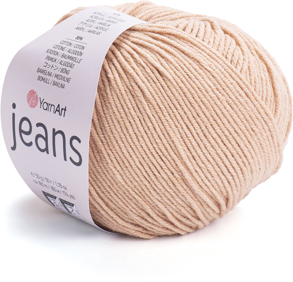 YarnArt Jeans – Katoenmix Breigaren – 50g – 160m – 55% Katoen / 45% Acryl – Voor Amigurumi & Kleding - Kleur 07