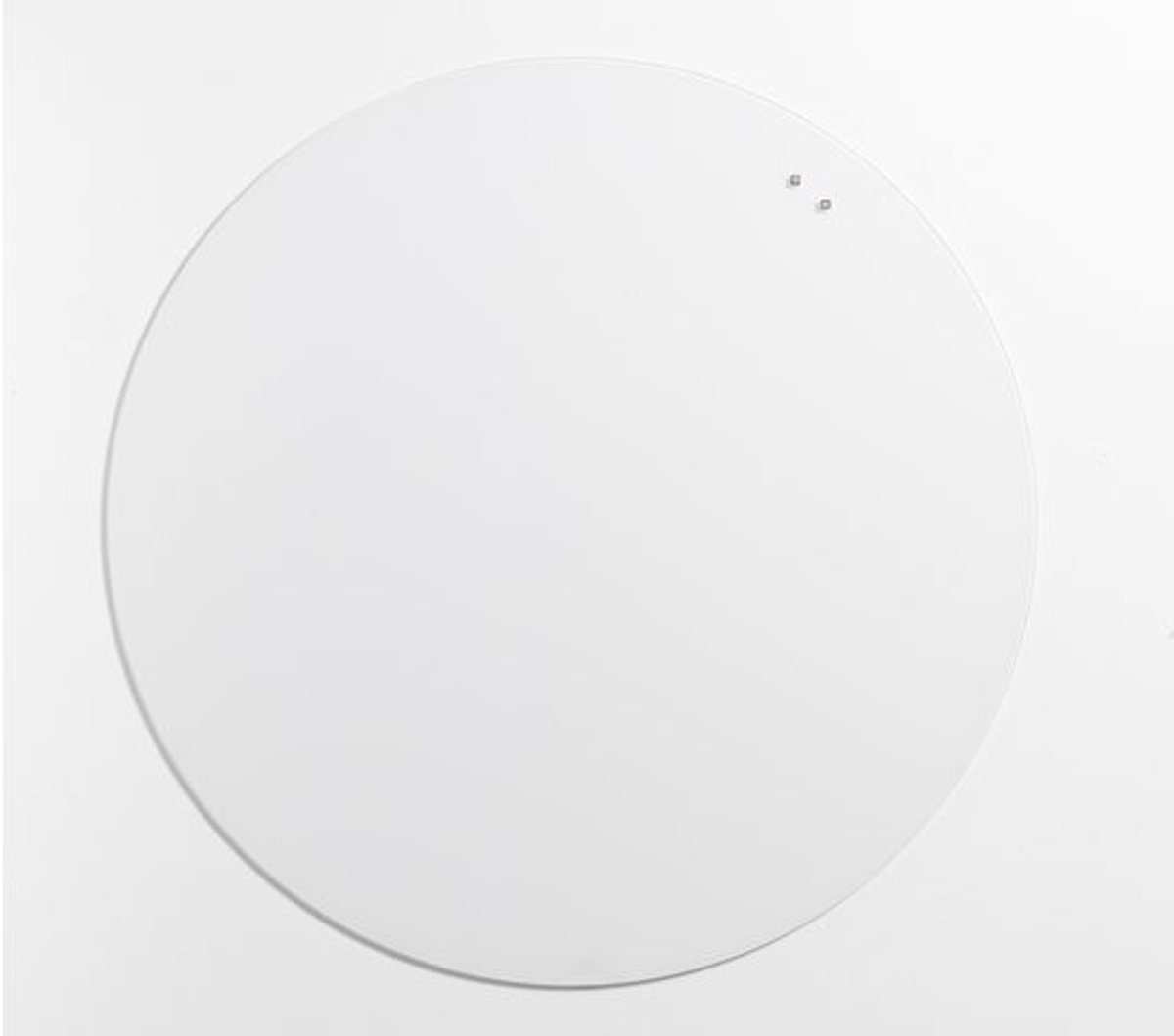 NAGA Glassboard 100cm rond Puur Wit