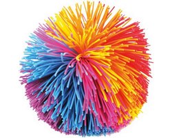 Therapiebal Groot - Speelbal Balansbal - Coördinatie Oefeningen - Gripvaste Siliconen Koorden - 11 cm Diameter - Meerkleurig