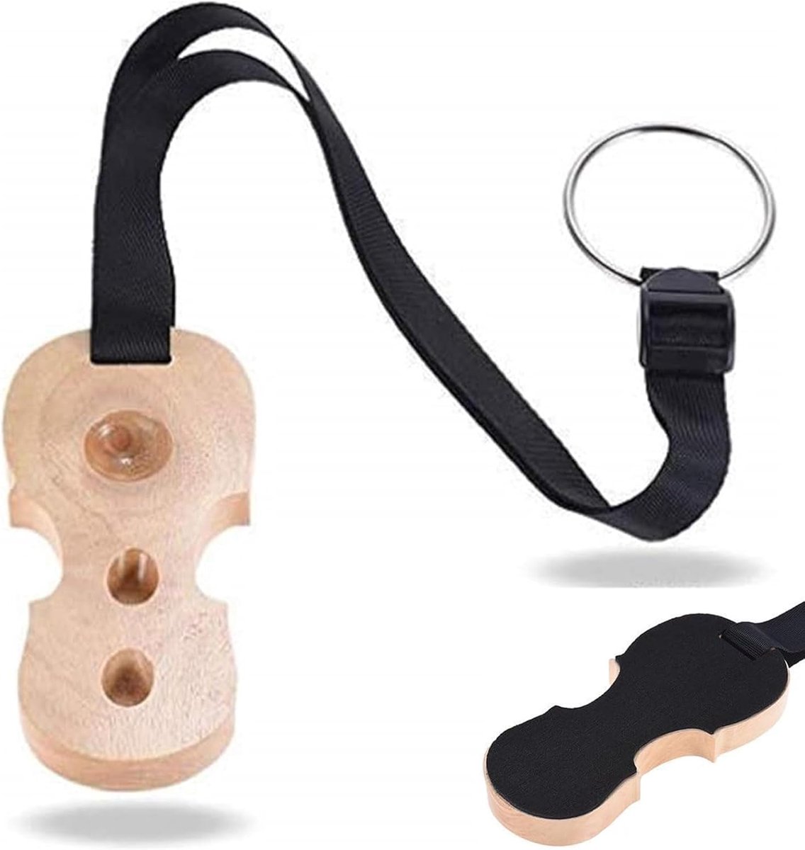 Cello Houder - Stempel Anker - Cello Stabiliseren - Antislip Technologie - 137 x 68 mm - Zwart