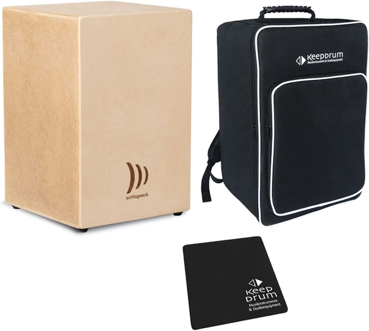 Cajon Bouwpakket - Percussie Instrument - Muziek Maken - Zelf Monteren - 30x30x45cm - Zwart