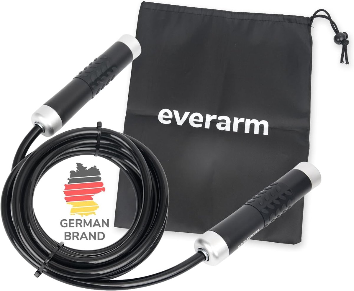 Gewichts Springtouw - Fitness Touw - Conditie Training - Verstelbare Lengte - Aluminium Handgrepen - Zwart