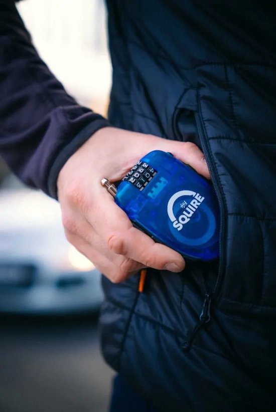 Squire Retrac Max - Fietsslot - Cijferslot - Lichtgewicht - Compact slot voor tijdens het sporten - Intrekbaar kabelslot van Squire — afbeelding 4