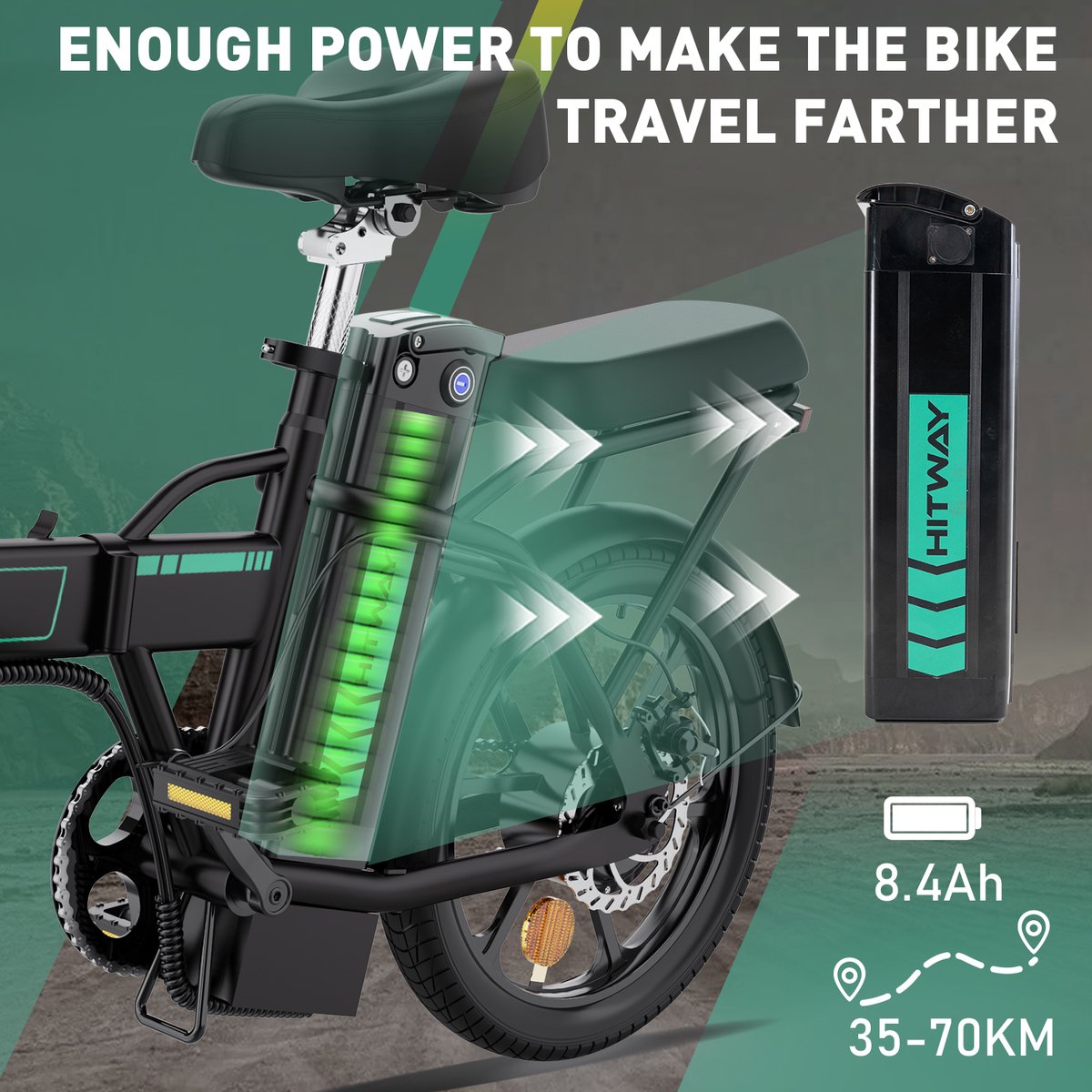 Colorway Elektrische Fiets BK31 - 28 Inch City Commuter EBike met Afneembare 36V 15Ah Lithium Batterij - Damesfiets - E-Bike met 250W Motor - 7 Versnellingen - IP54 Waterdicht (EAN: ...9257) - afbeelding 2