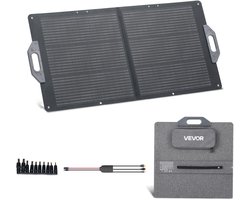 VEVOR Opvouwbaar Zonnepaneel 100w, Draagbare Zonneoplader met 24% Hoog Rendement, Monokristallijne Zonnemodule met Mc4-Uitgang, Usb-A-, Type-C- en Dc-Poorten, Ip65, voor Powerstations, Kamperen en Wandelen.
