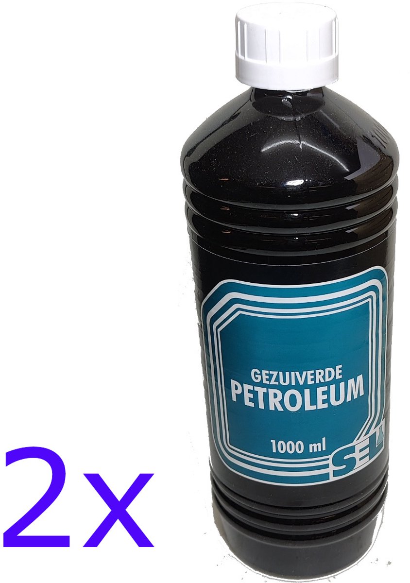 2 x Gezuiverde Petroleum fles 1 liter