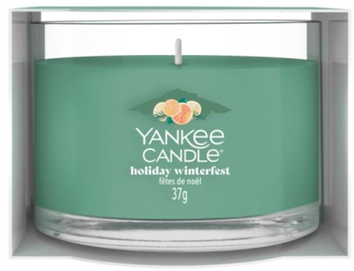 Yankee Candle Filled Votive - Holiday Winterfest - 10 branduren - 1 stuk Groen